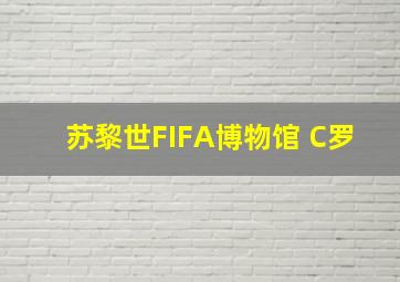 苏黎世FIFA博物馆 C罗